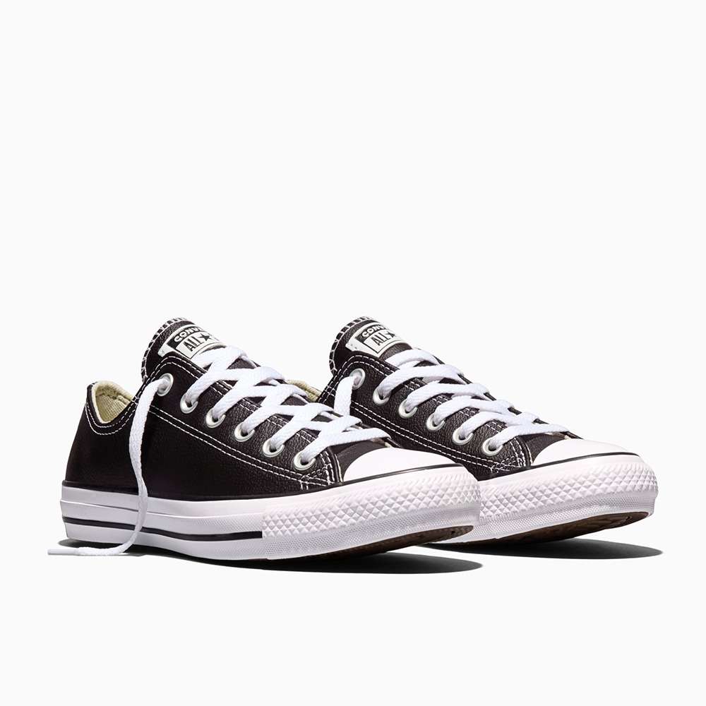all star black leather converse women's
