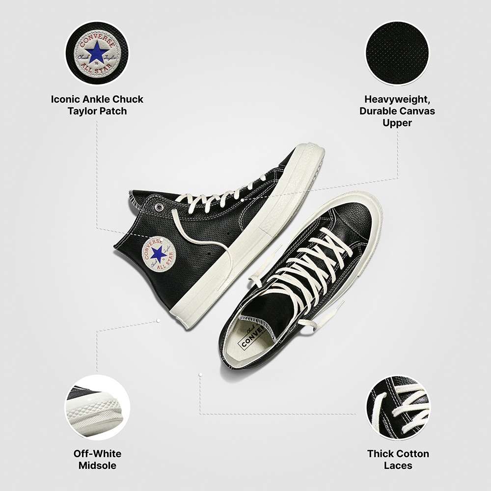 Shop Converse Chuck 70 Men Black High Top Leather Sneaker Online
