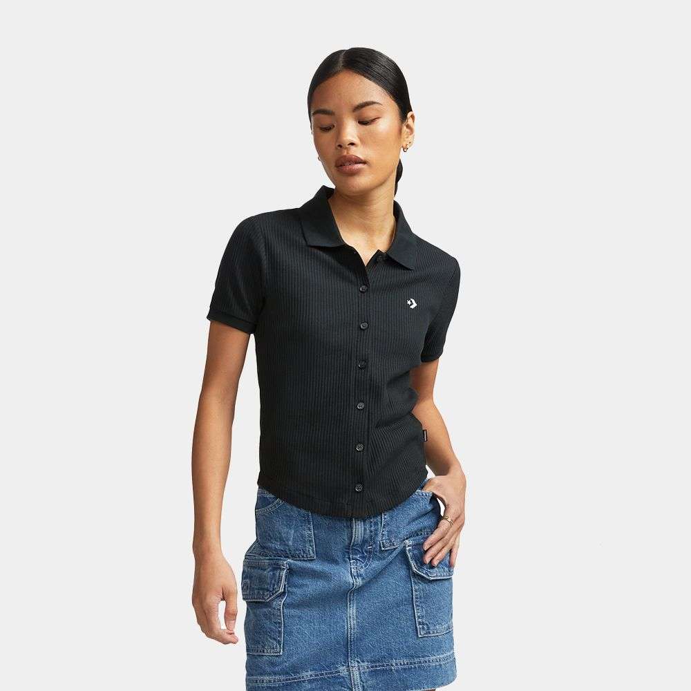 Slim Button-Up Polo women's shirt