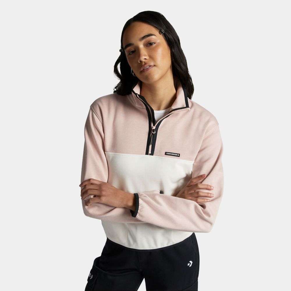 converse Popover Half-Zip Top women's tops-picture-25