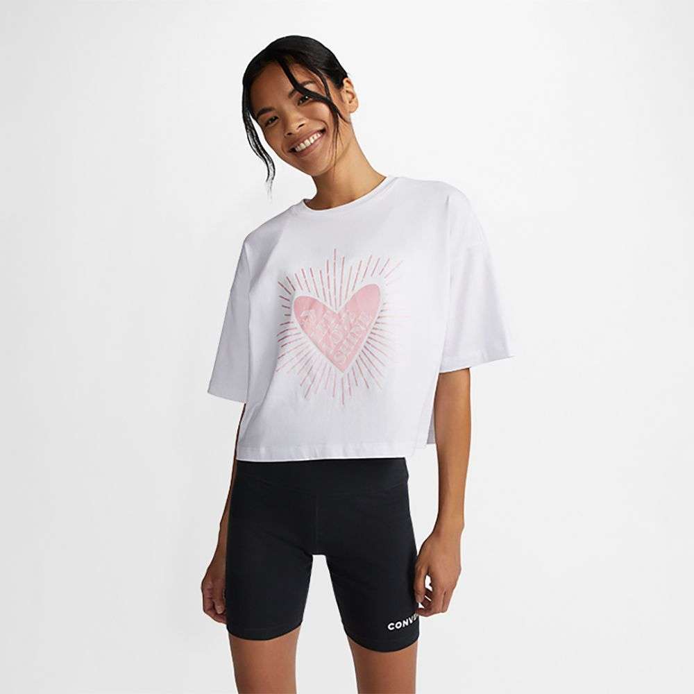 converse Radiating Love SS Crop OS Graphic Tee women's t-shirt-picture-20