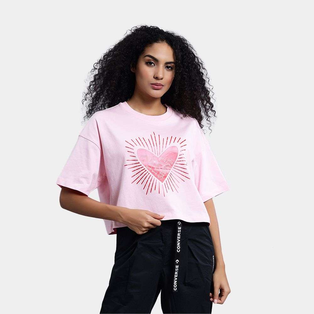 converse Radiating Love SS Crop OS Graphic Tee women's t-shirt-picture-10