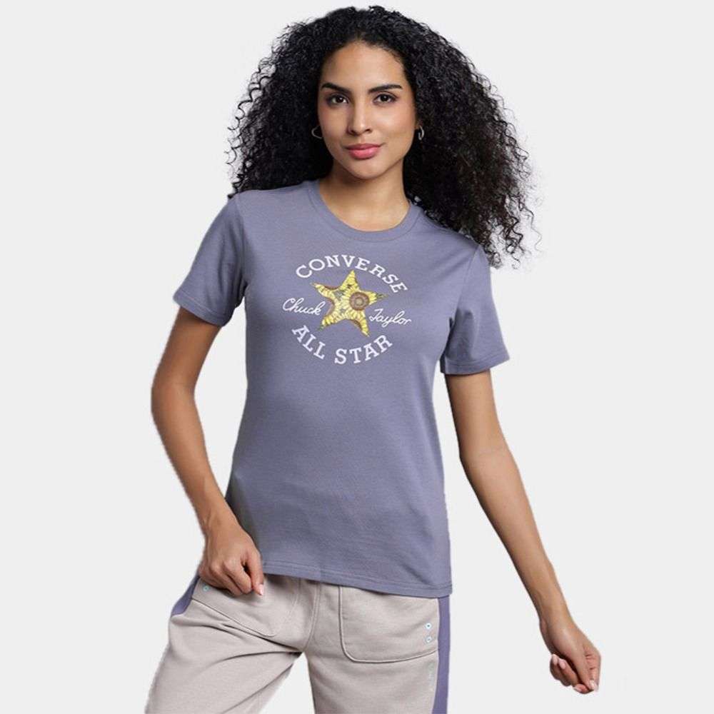 Floral Chuck Taylor Patch Slim T-Shirt women's t-shirt