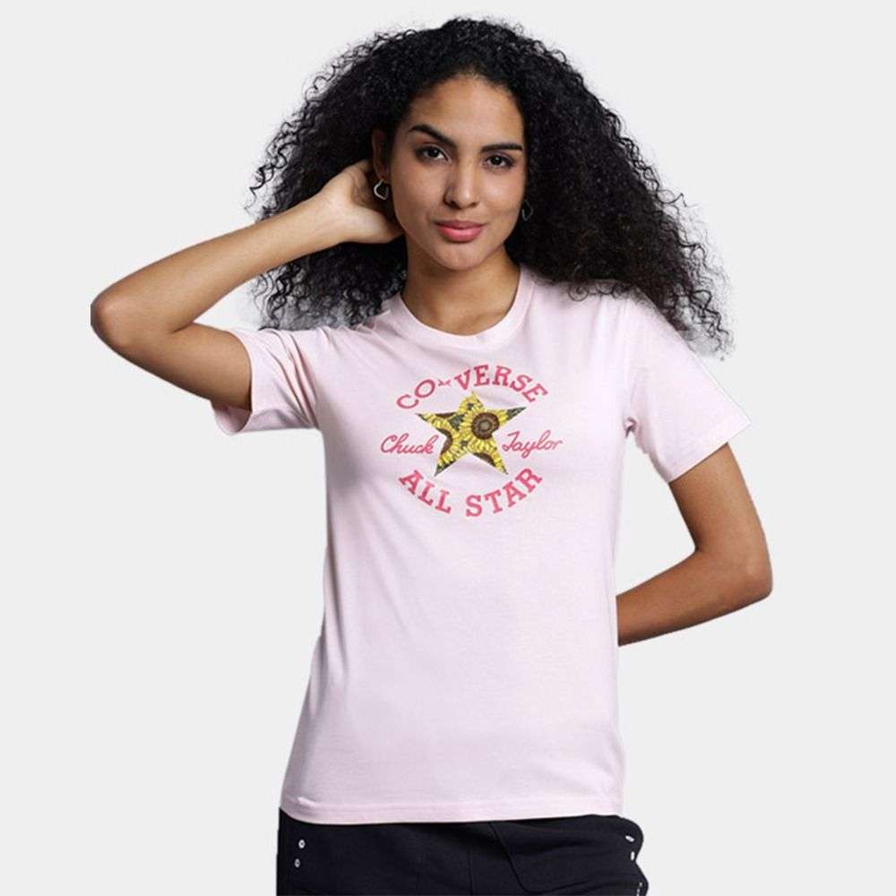 Floral Chuck Taylor Patch Slim T-Shirt women's t-shirt