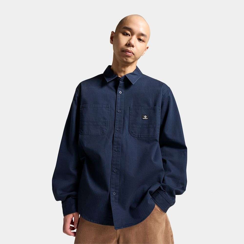 converse Washed Woven Button Up Shirt men's shirt-picture-22