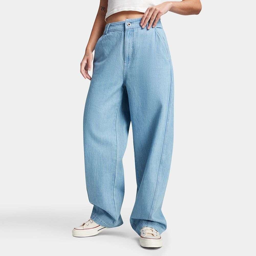 Woven Denim Barrel Pants women pant