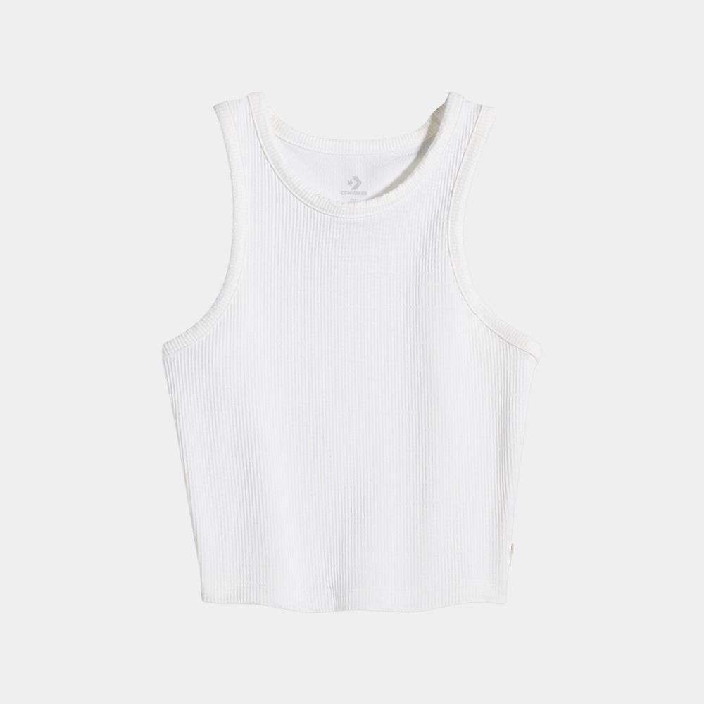 Cropped Ribbed Knit Tank Top women t-shirt