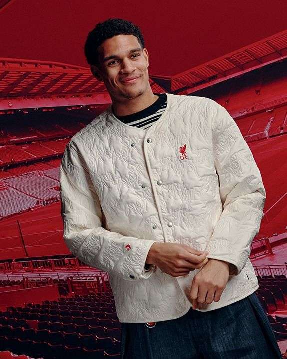 Shop Unisex Beige Converse x Liverpool FC Malden Liner Jacket Online