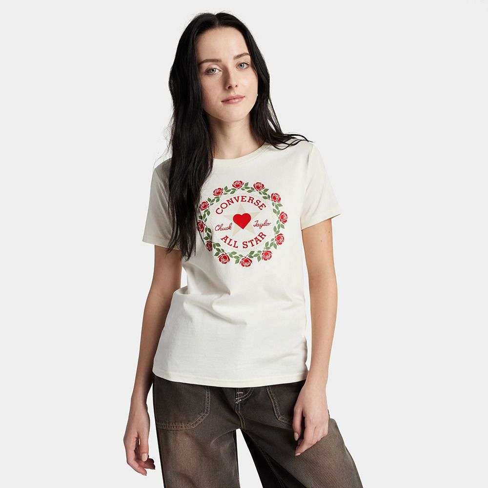Rose Patch T-Shirt women t-shirt