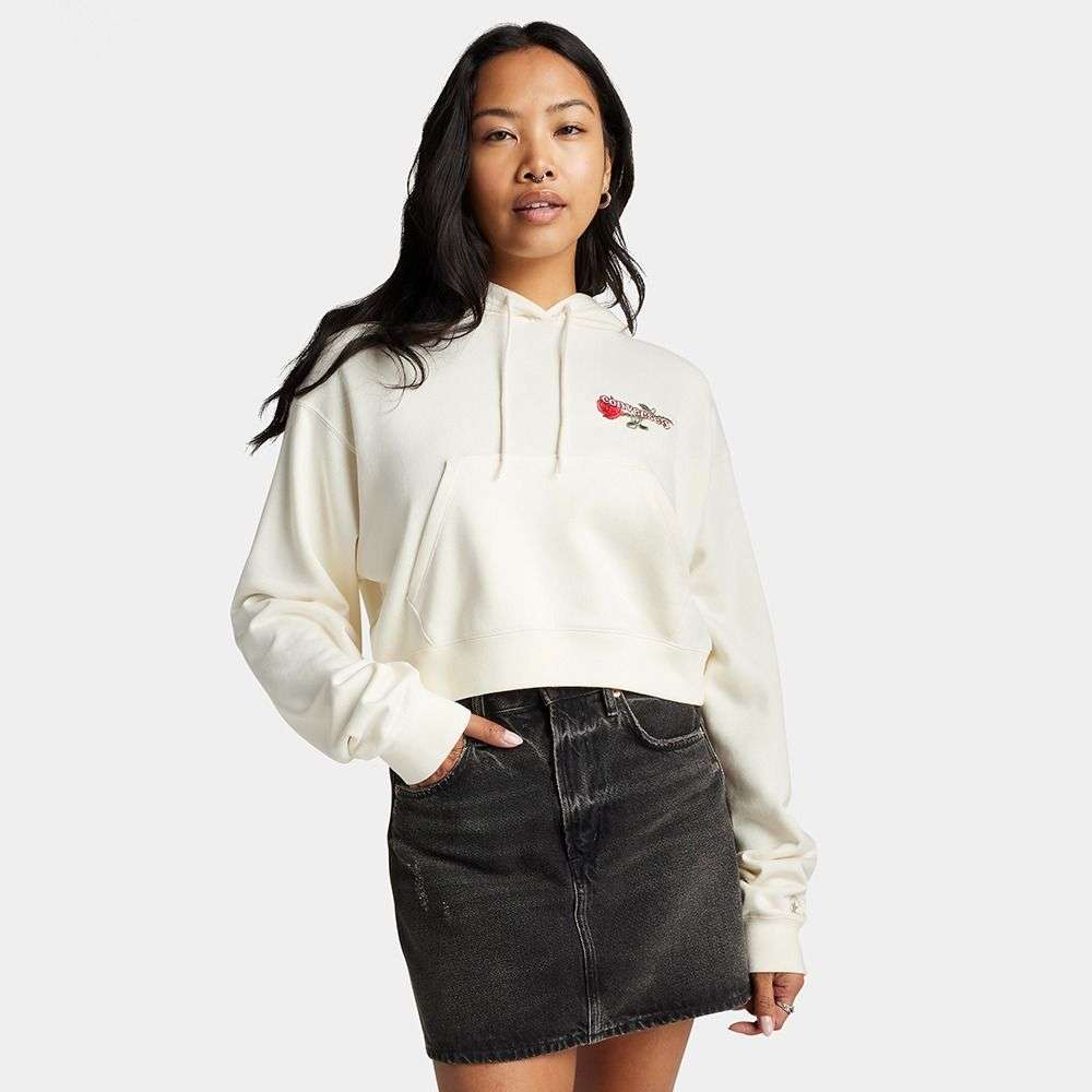 Thorned Rose Cropped Hoodie women hoodie