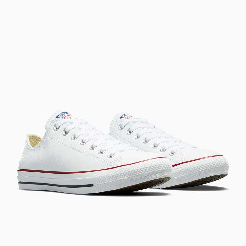 Shop Converse Unisex Chuck Taylor All Star Leather Low Top White Sneakers  Online