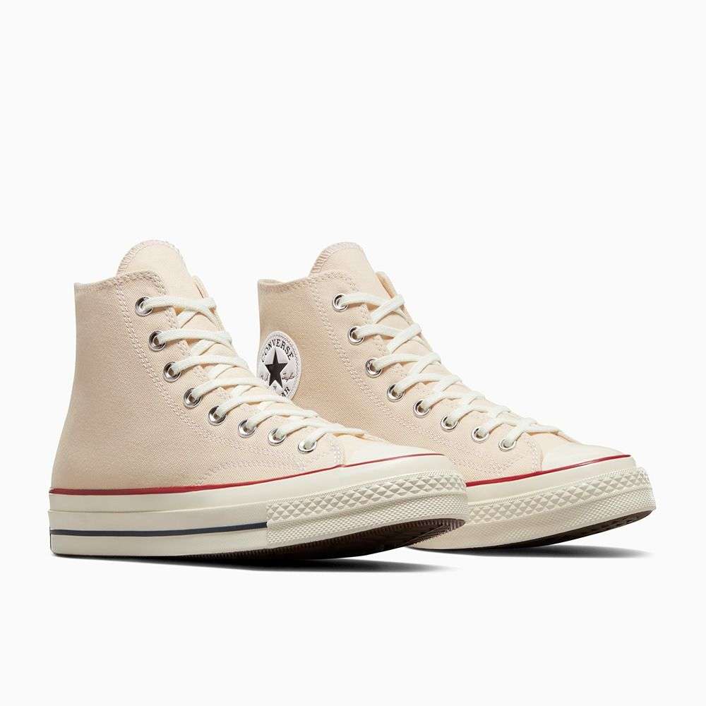 Shop Converse Unisex Chuck 70 Canvas High Top Beige Sneakers