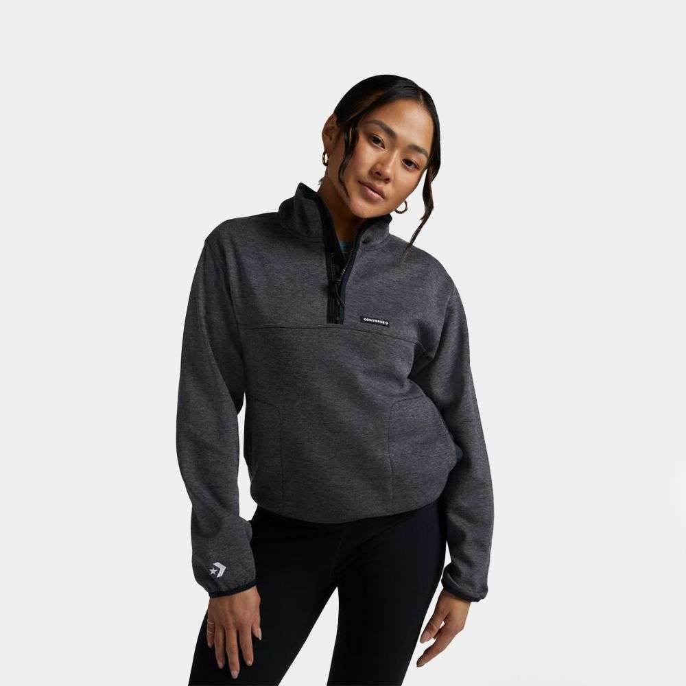converse Popover Half-Zip Top women's tops-picture-21