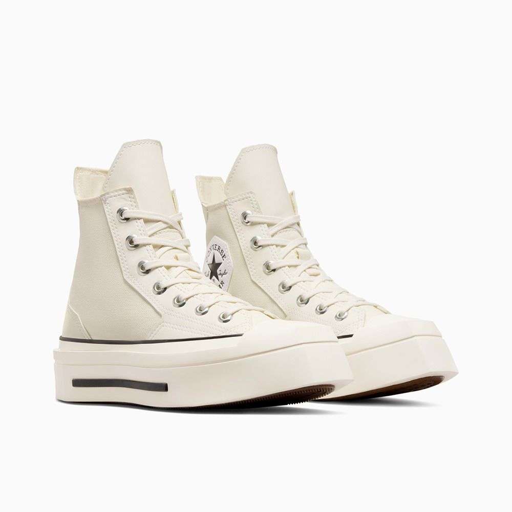 Shop Converse Unisex Chuck 70 De Luxe Squared High Top Beige Sneakers Online