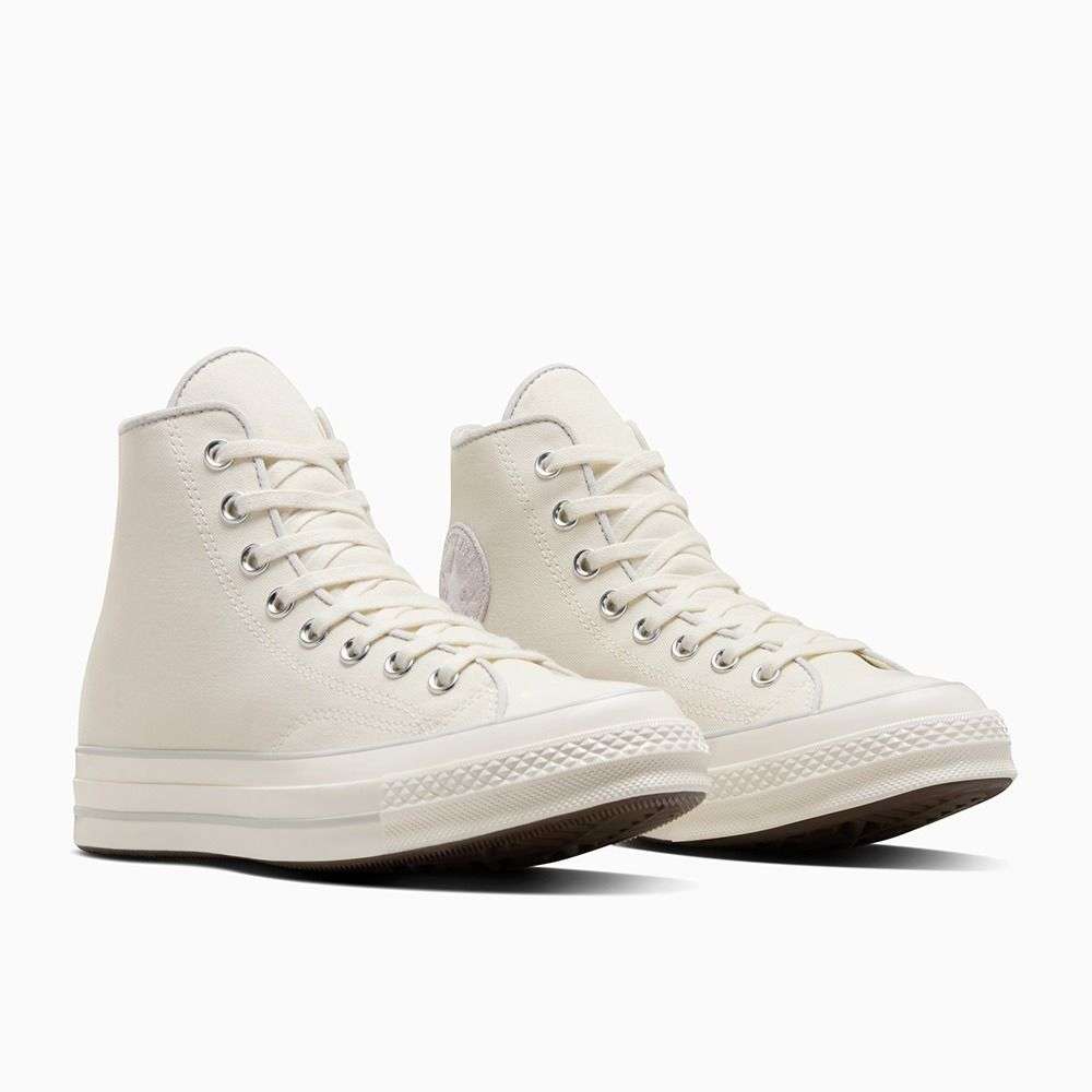 Shop Converse Men Chuck 70 Canvas Cotton High Top Beige Sneakers Online