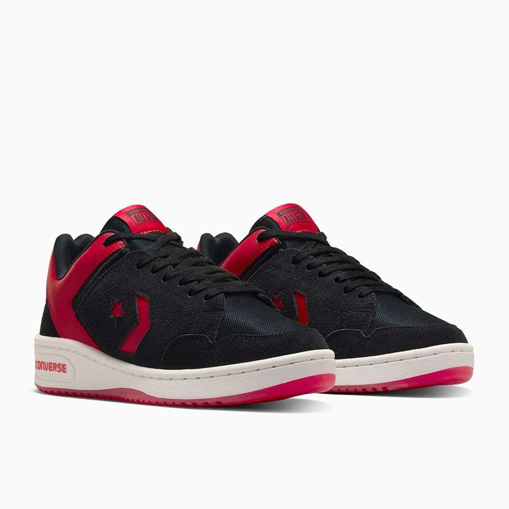 Shop Men Converse Weapon Suede Low Top Black Sneakers Online