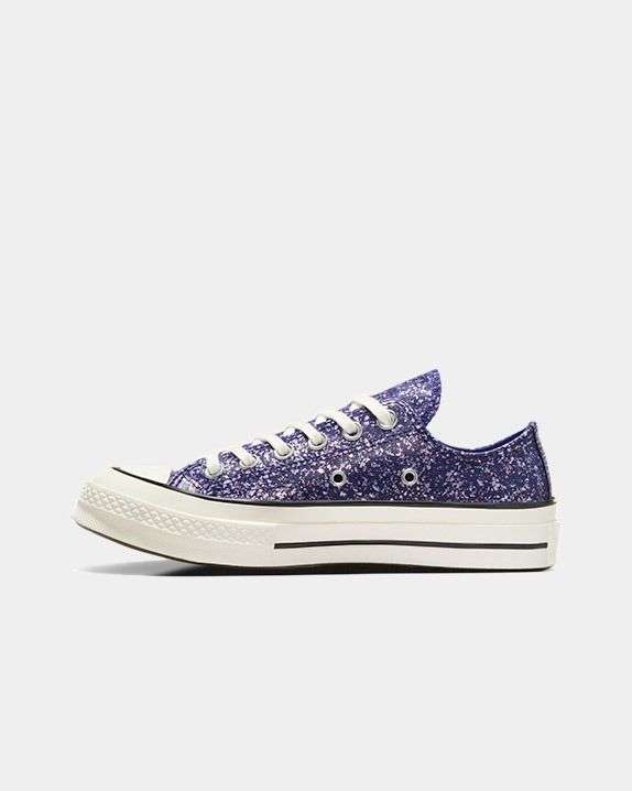Shop Converse Women Chuck 70 Glitter Low Top Purple Sneakers Online