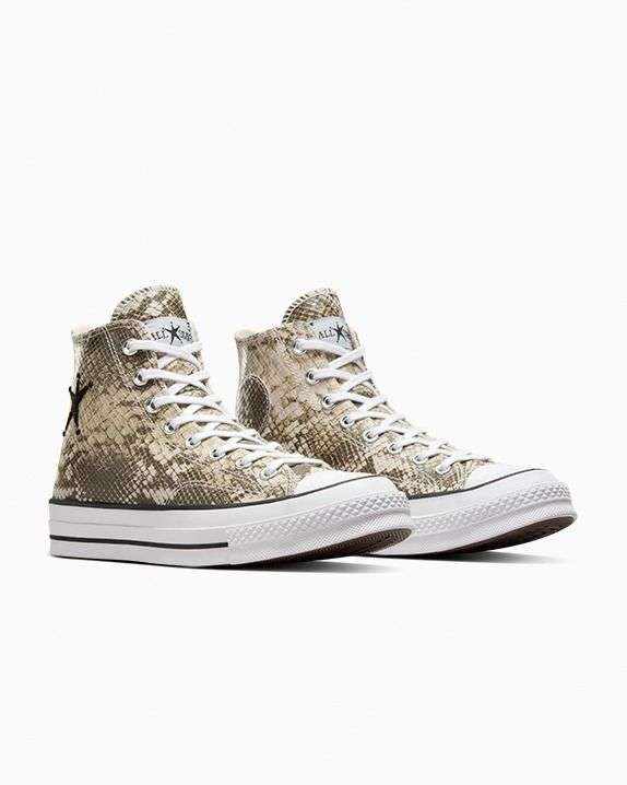Shop Unisex Converse x Stussy Chuck 70 Snakeskin High Top Brown