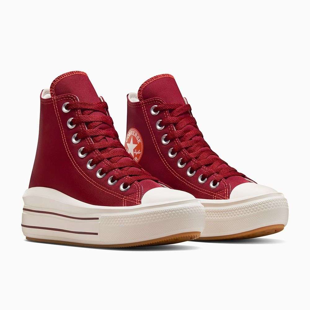 Shop Converse Women Chuck Taylor All Star Move Platform Retro Sport Red  Sneakers Online