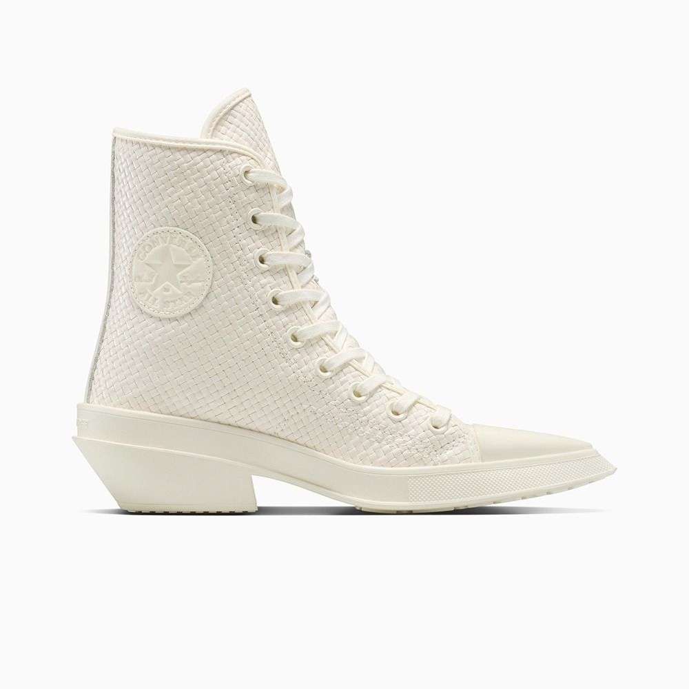 Chuck 70 De Luxe Pointed Platform Woven Leather women high top shoe