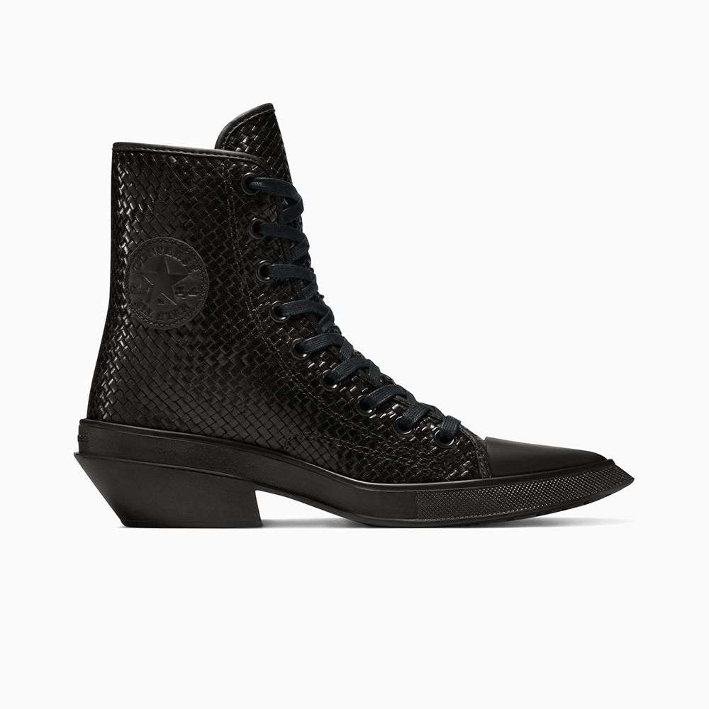 Chuck 70 De Luxe Pointed Platform Woven Leather women high top shoe
