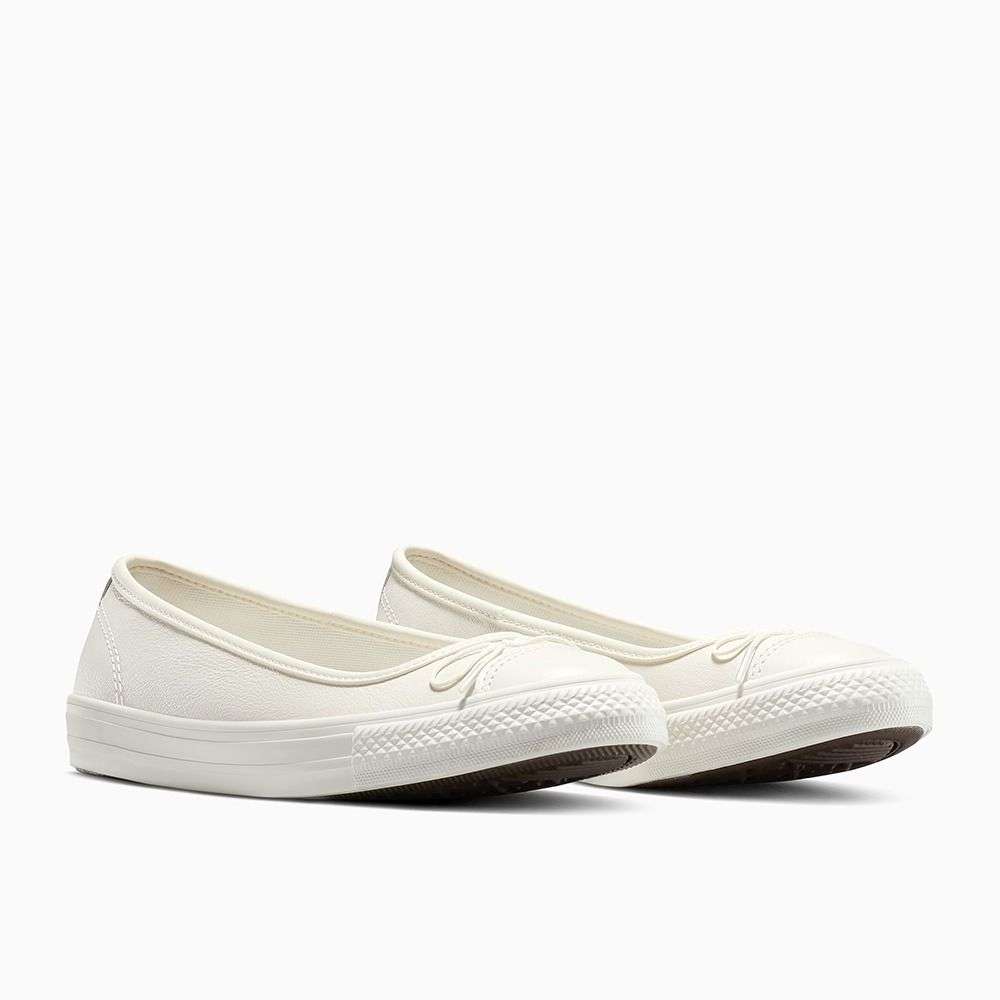 Shop Converse Women Chuck Taylor All Star Dainty Ballerina Leather Slip On  White Sneakers Online