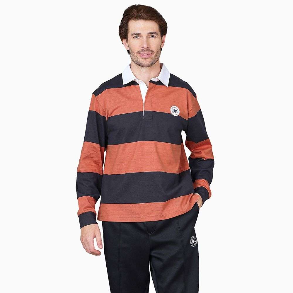 Rugby Striped Long Sleeve Polo T-shirt unisex t-shirt-image-11