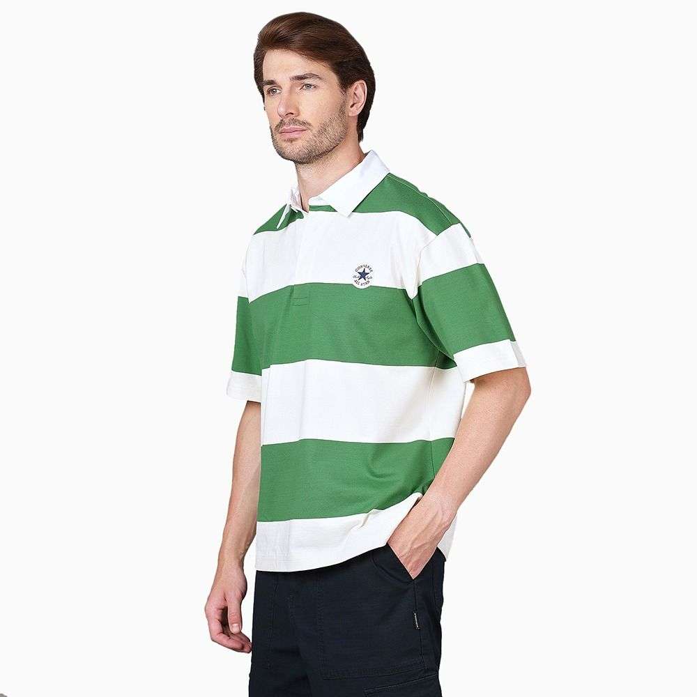 Rugby Striped Short Sleeve Polo T-shirt unisex t-shirt-image-4