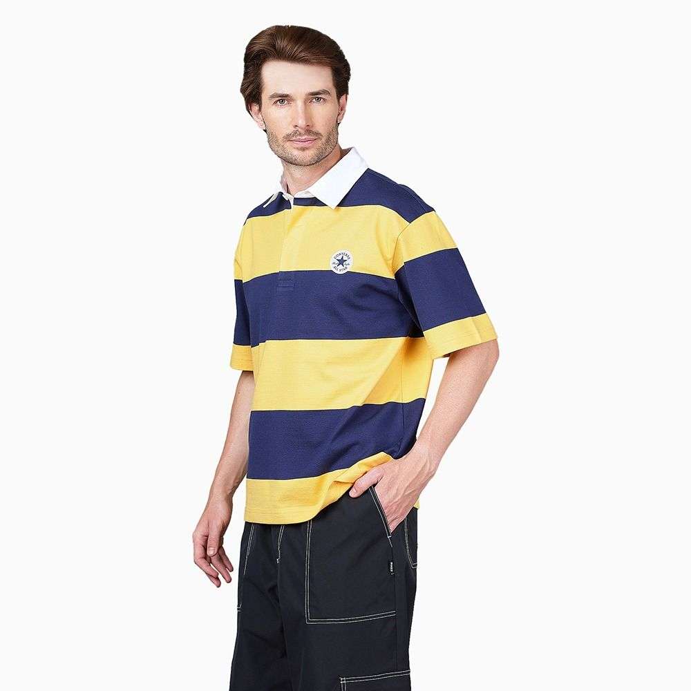 Rugby Striped Short Sleeve Polo T-shirt unisex t-shirt-image-44