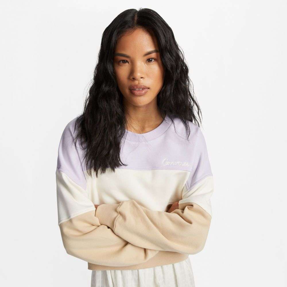 converse Color Blocked Chainstitch Crew women's t-shirt-picture-15